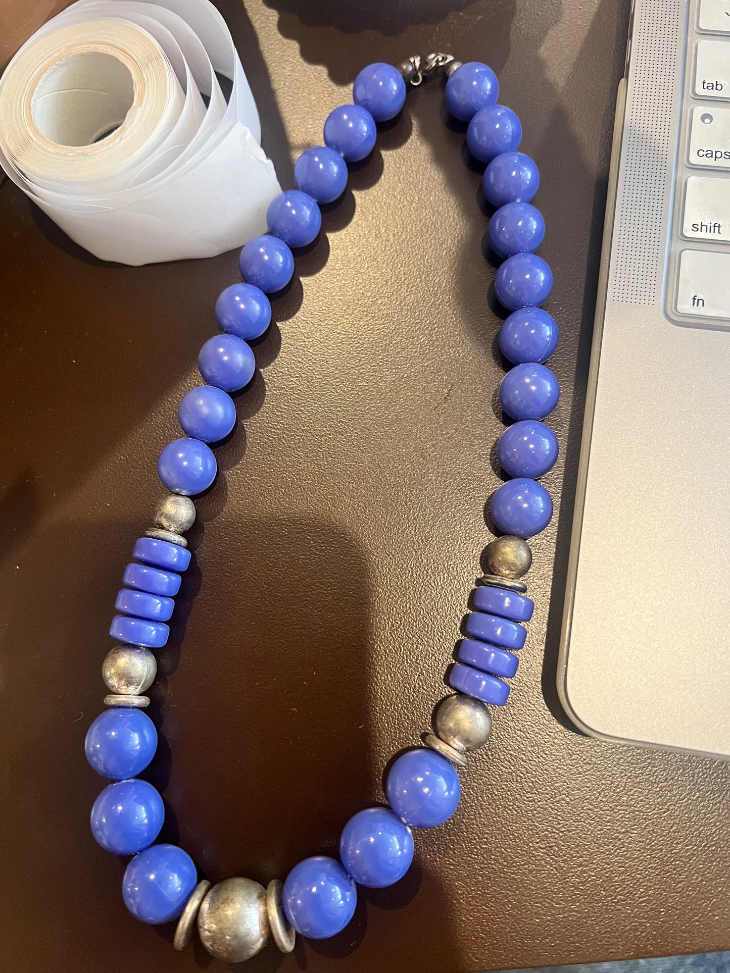 Vintage Beaded & Silver Necklace