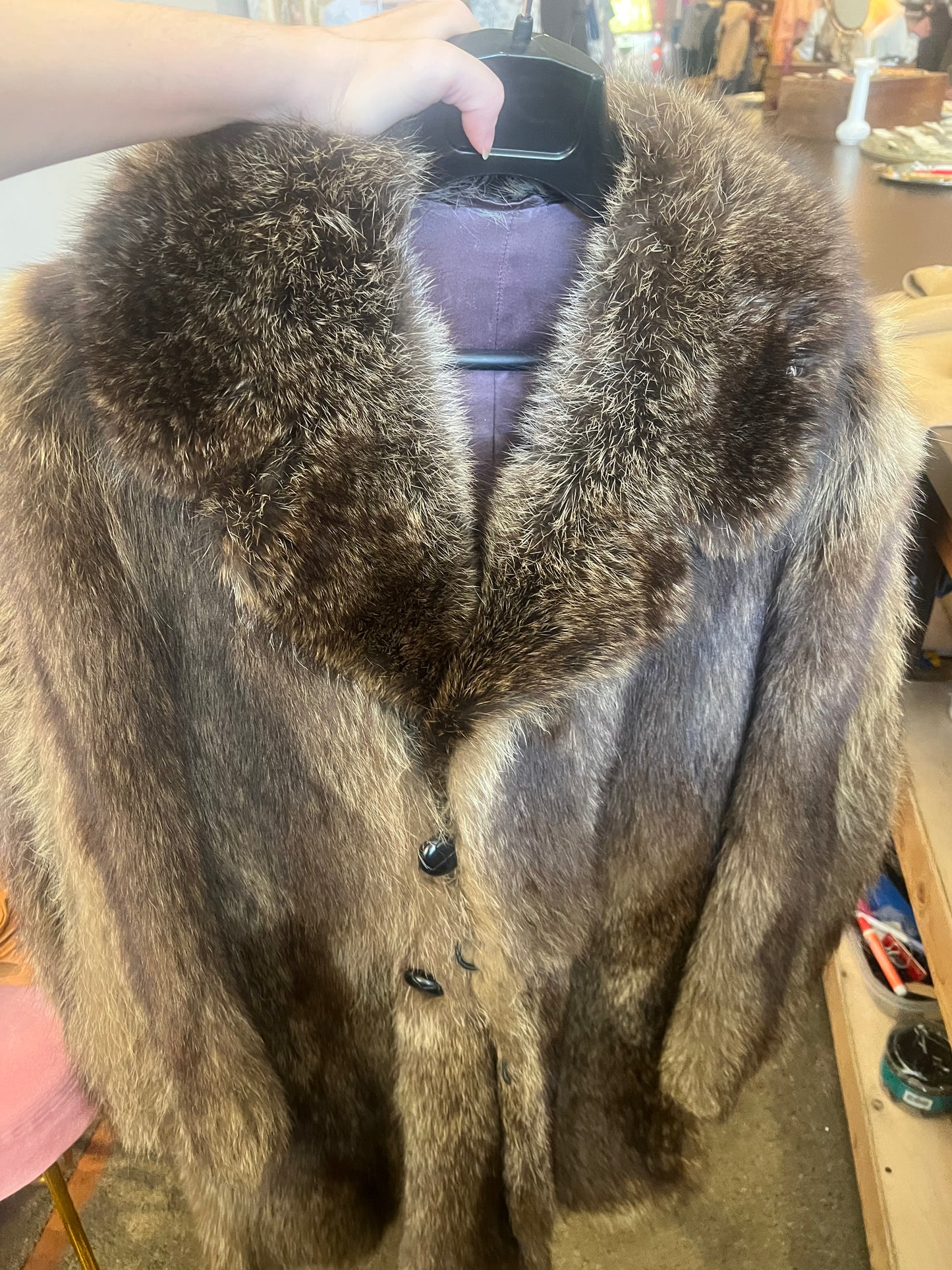Vintage Racoon Fur Coat