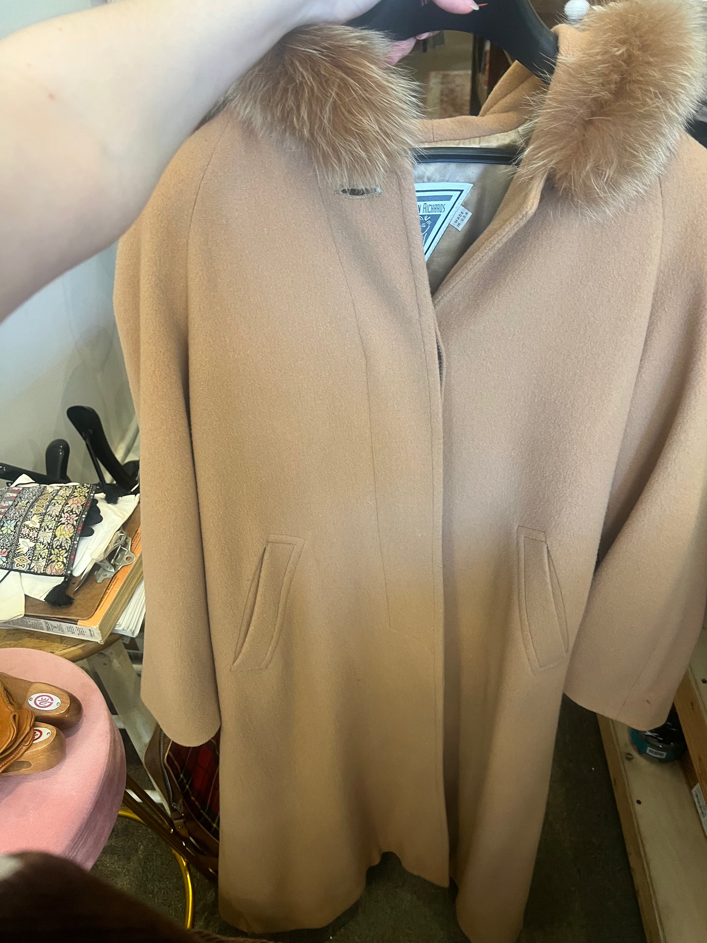 80s Marvin Richards Fur Lined Hood Coat
