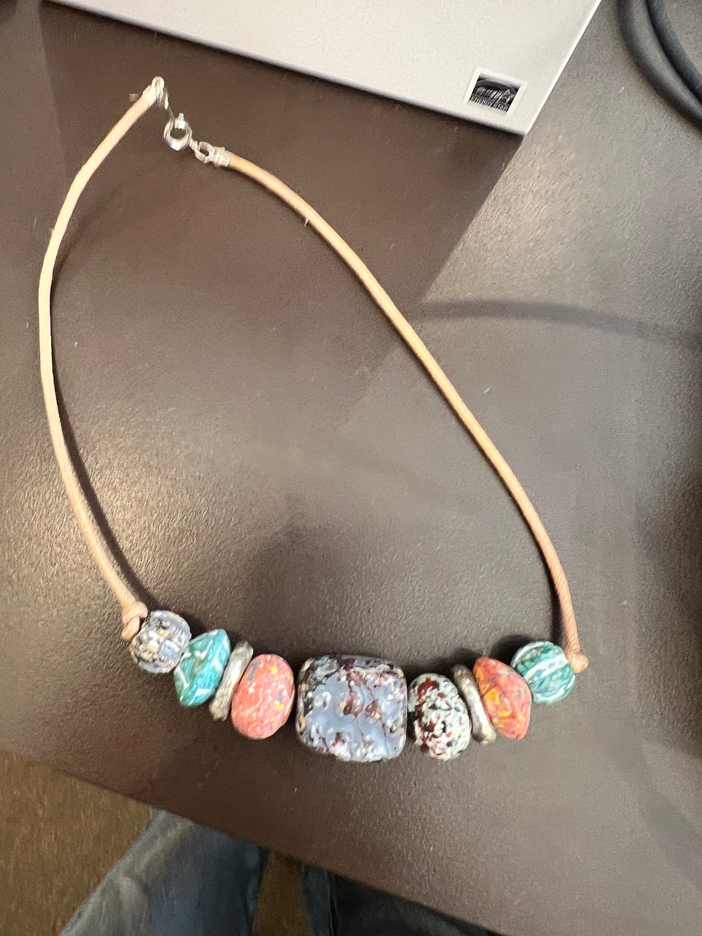 Vintage Stone Beaded Choker