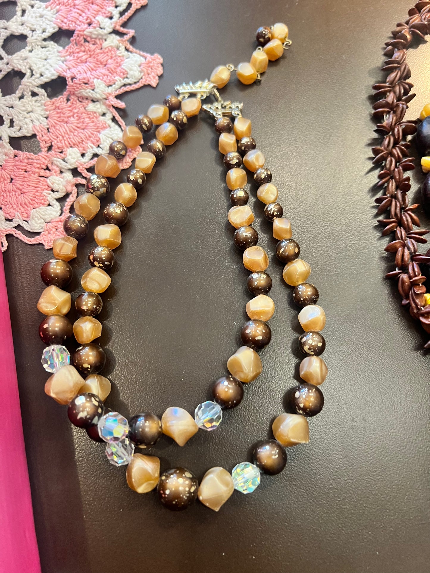 Vintage Beaded Double Layer Necklace