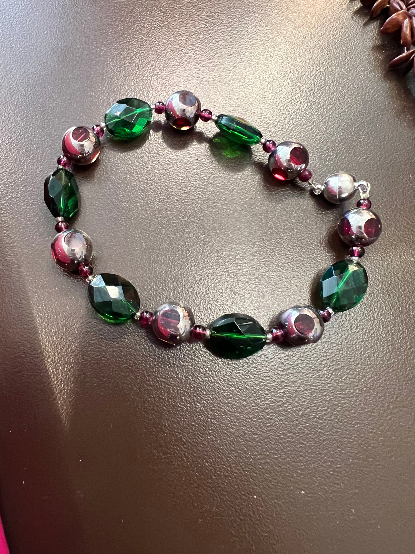 Vintage Beaded Magnetic Close Bracelet