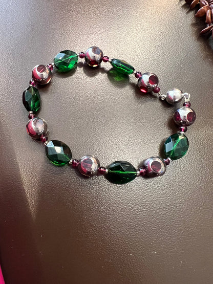Vintage Beaded Magnetic Close Bracelet