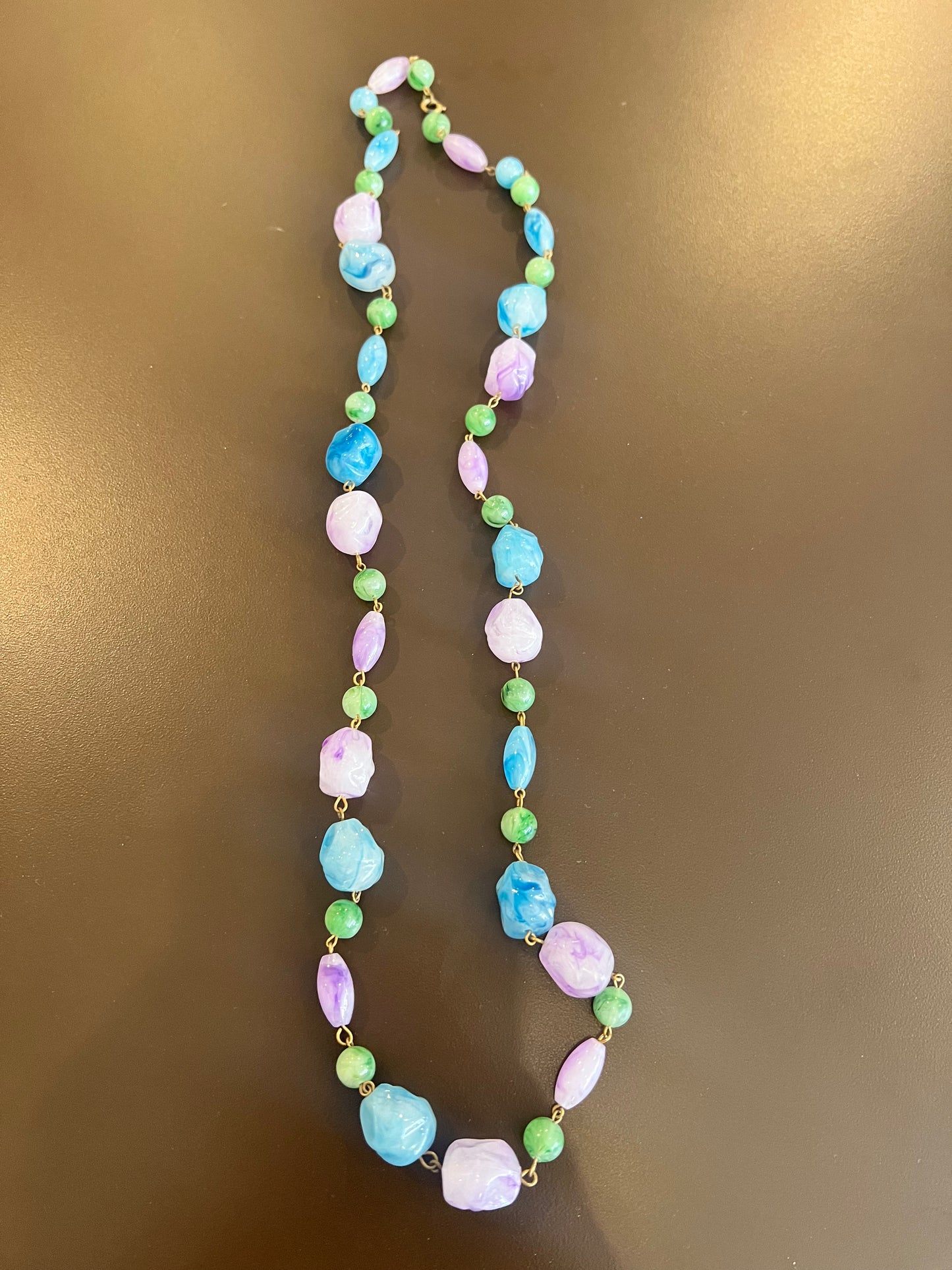 Vintage Multi Stone Beaded Necklace