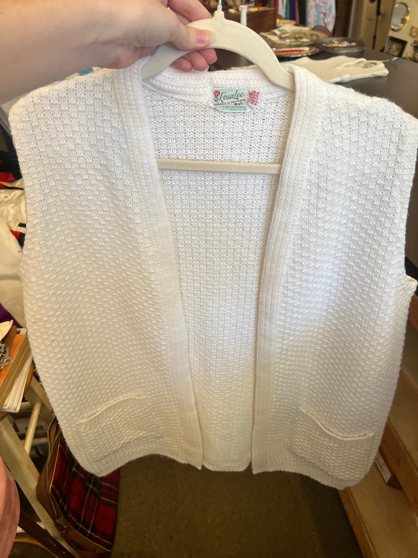 60s/70s Rosalee Knit Open Cardigan