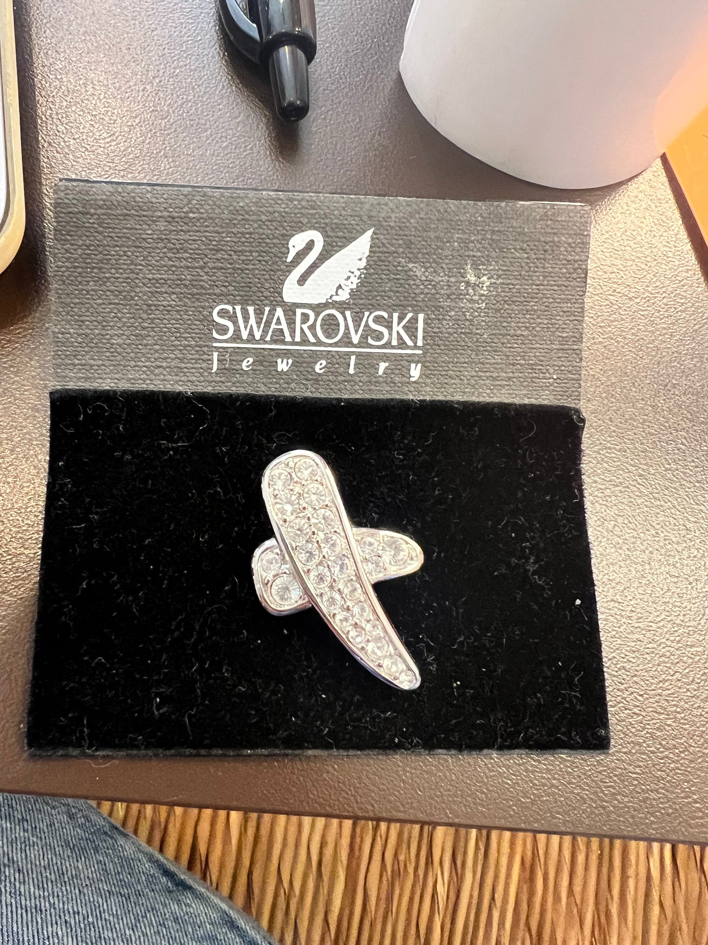 Vintage Swarovski Silver Tone Brooch