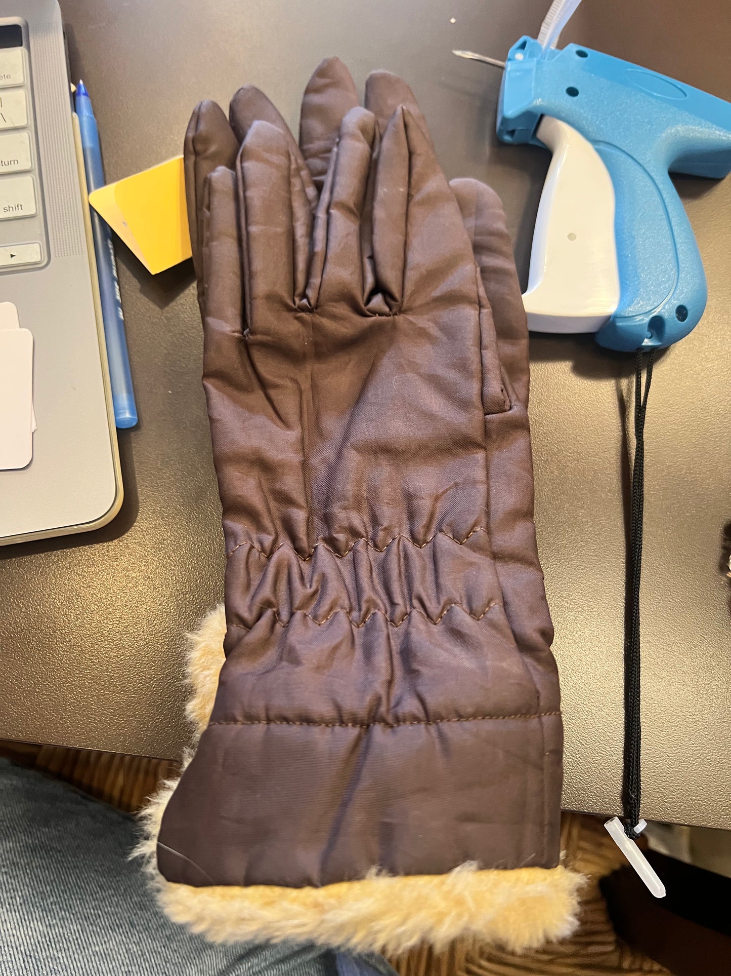 Vintage Fur Lined Gloves