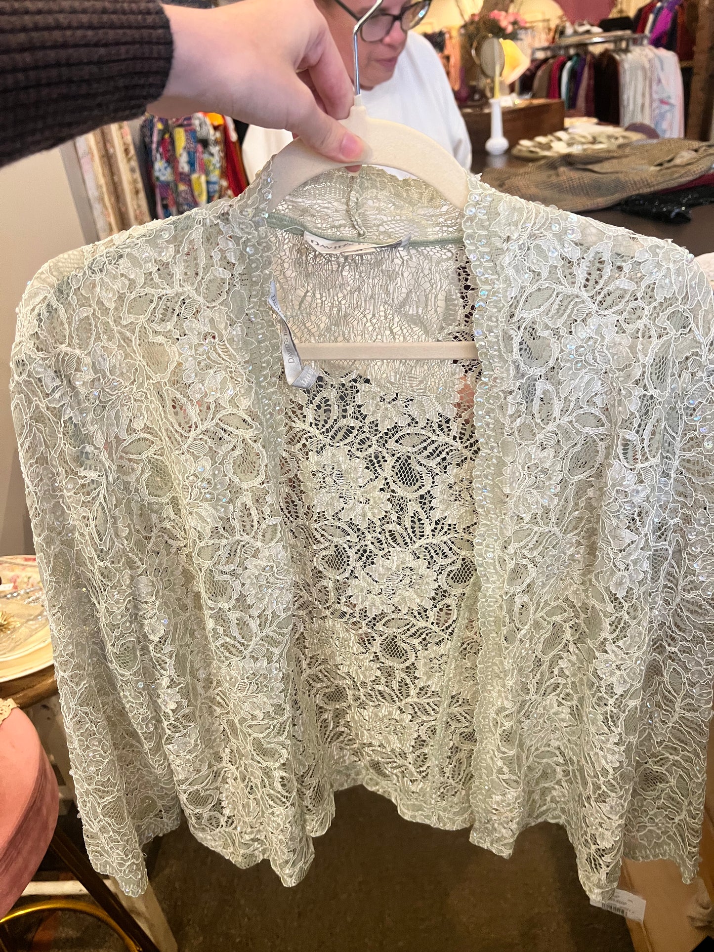 90s David's Bridal Lace Jacket