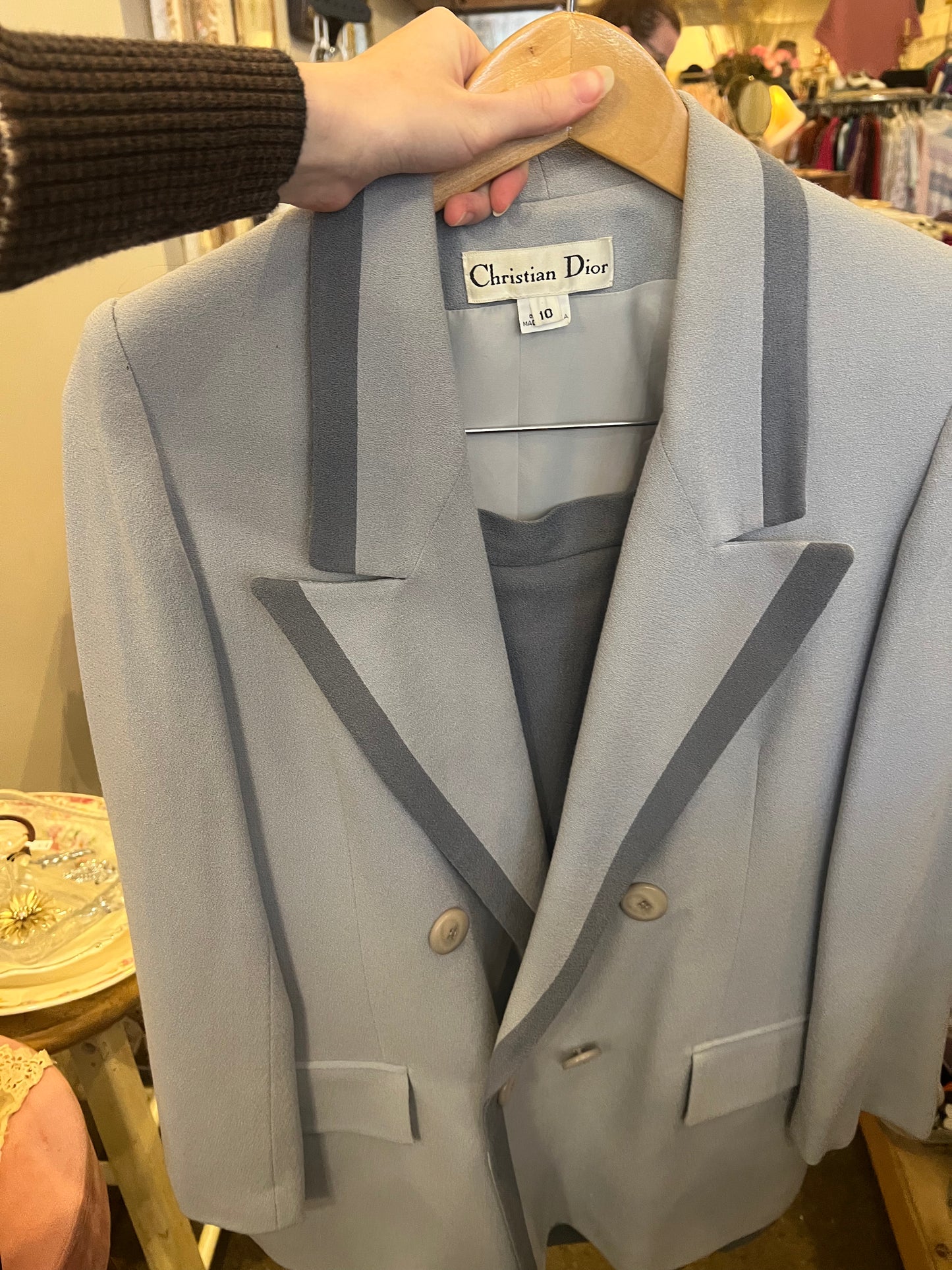 80s Christian Dior Women's Suit Skirt Set