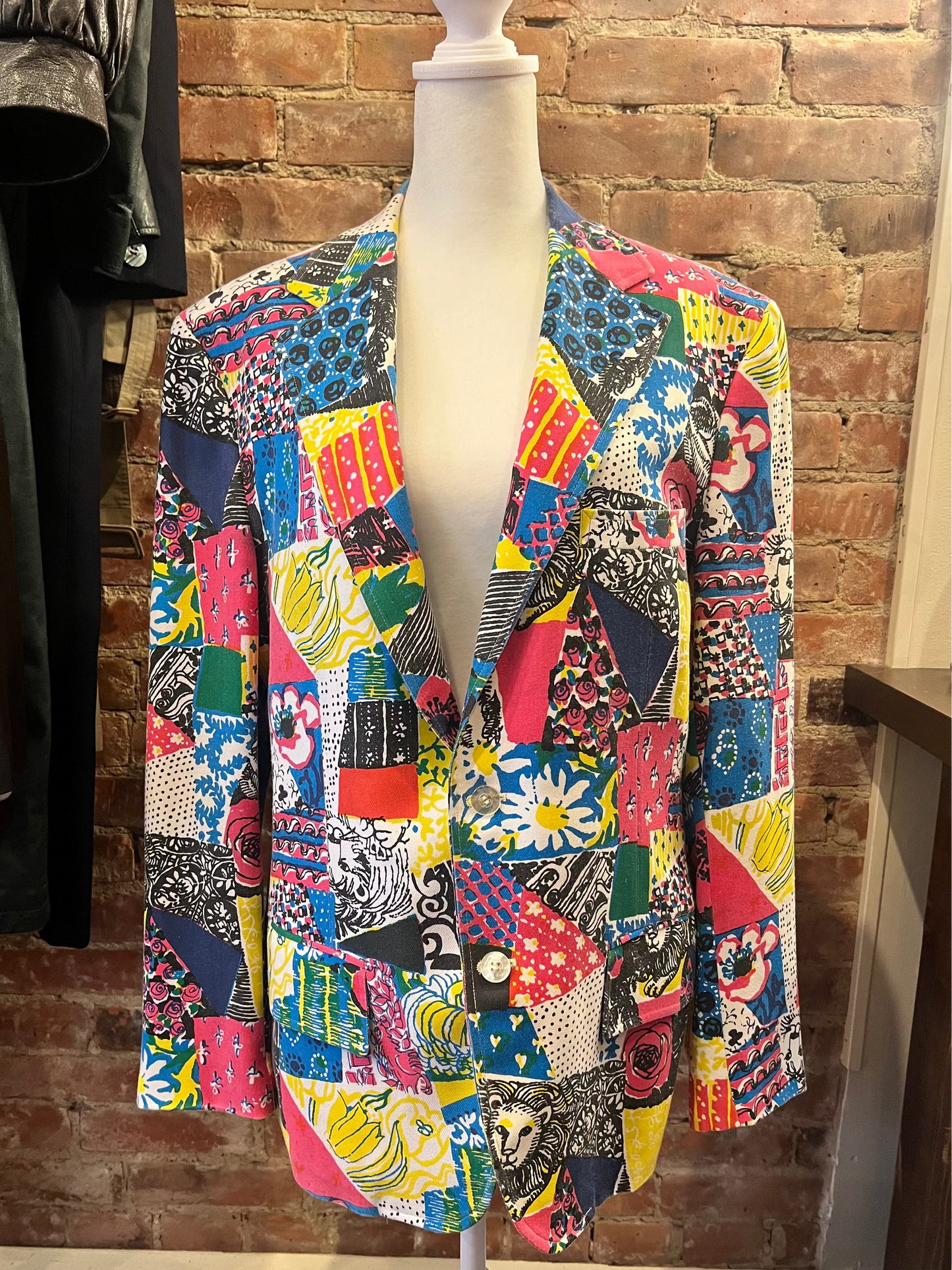 70s Lilly Pulitzer Men's Abstract Print Blazer
