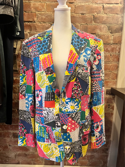 70s Lilly Pulitzer Men's Abstract Print Blazer