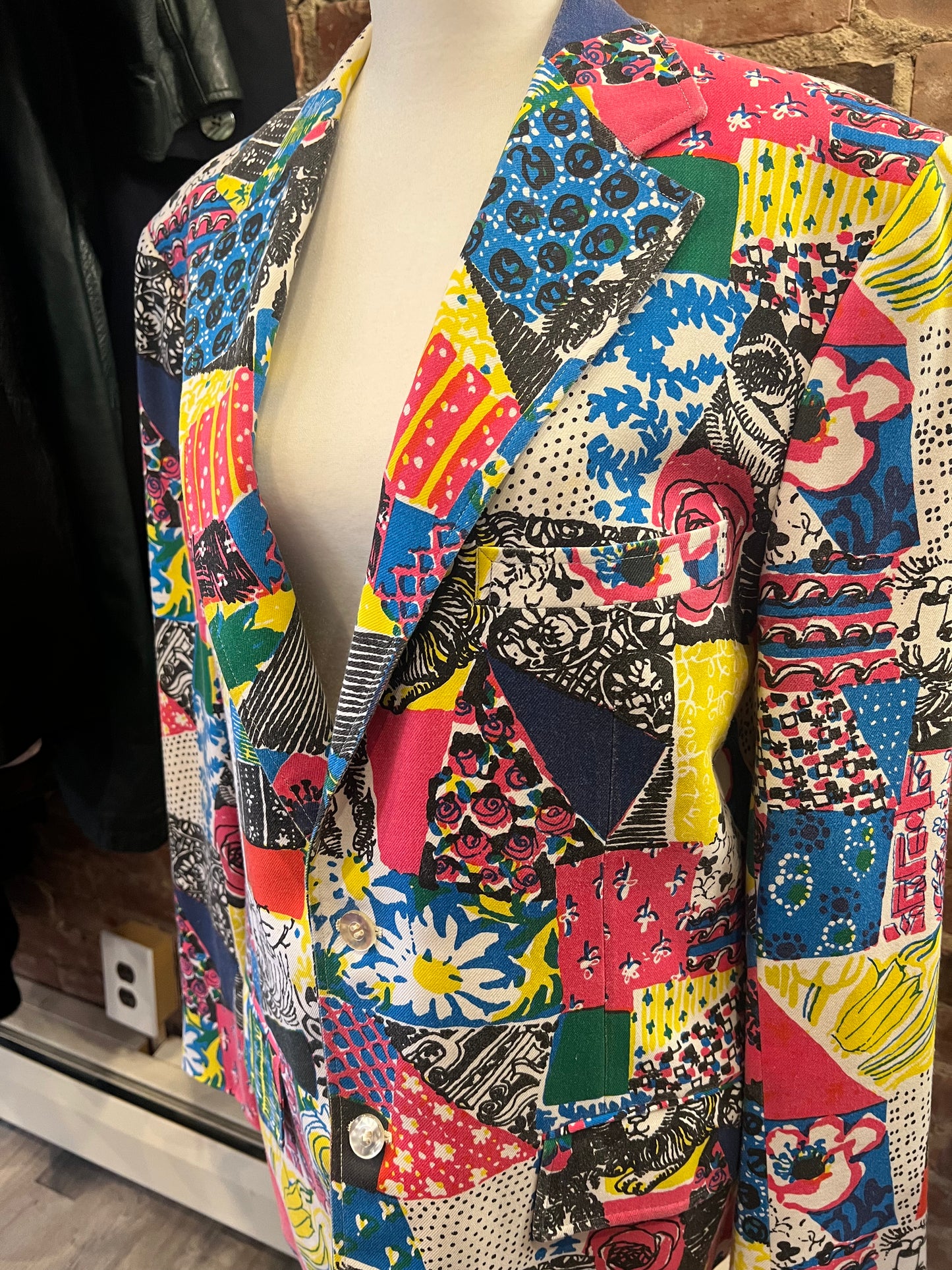 70s Lilly Pulitzer Men's Abstract Print Blazer