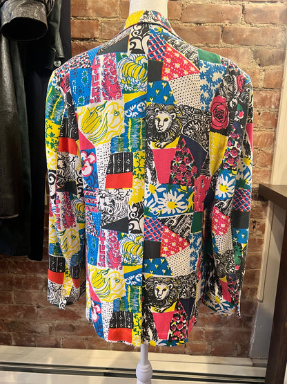 70s Lilly Pulitzer Men's Abstract Print Blazer