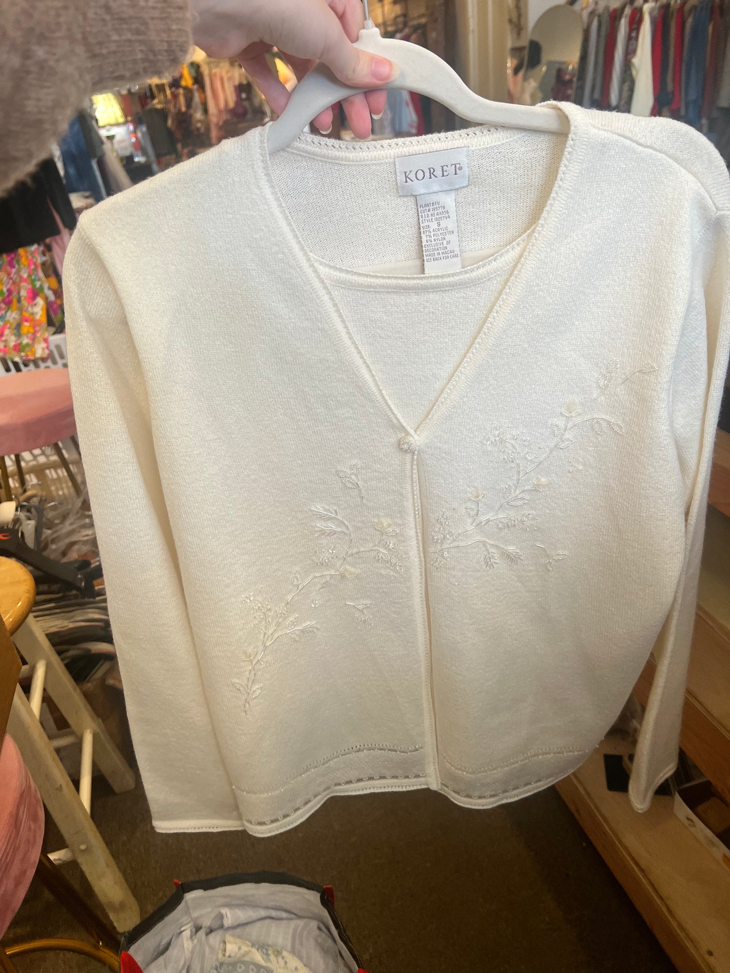 90s Koret Beaded Sweater