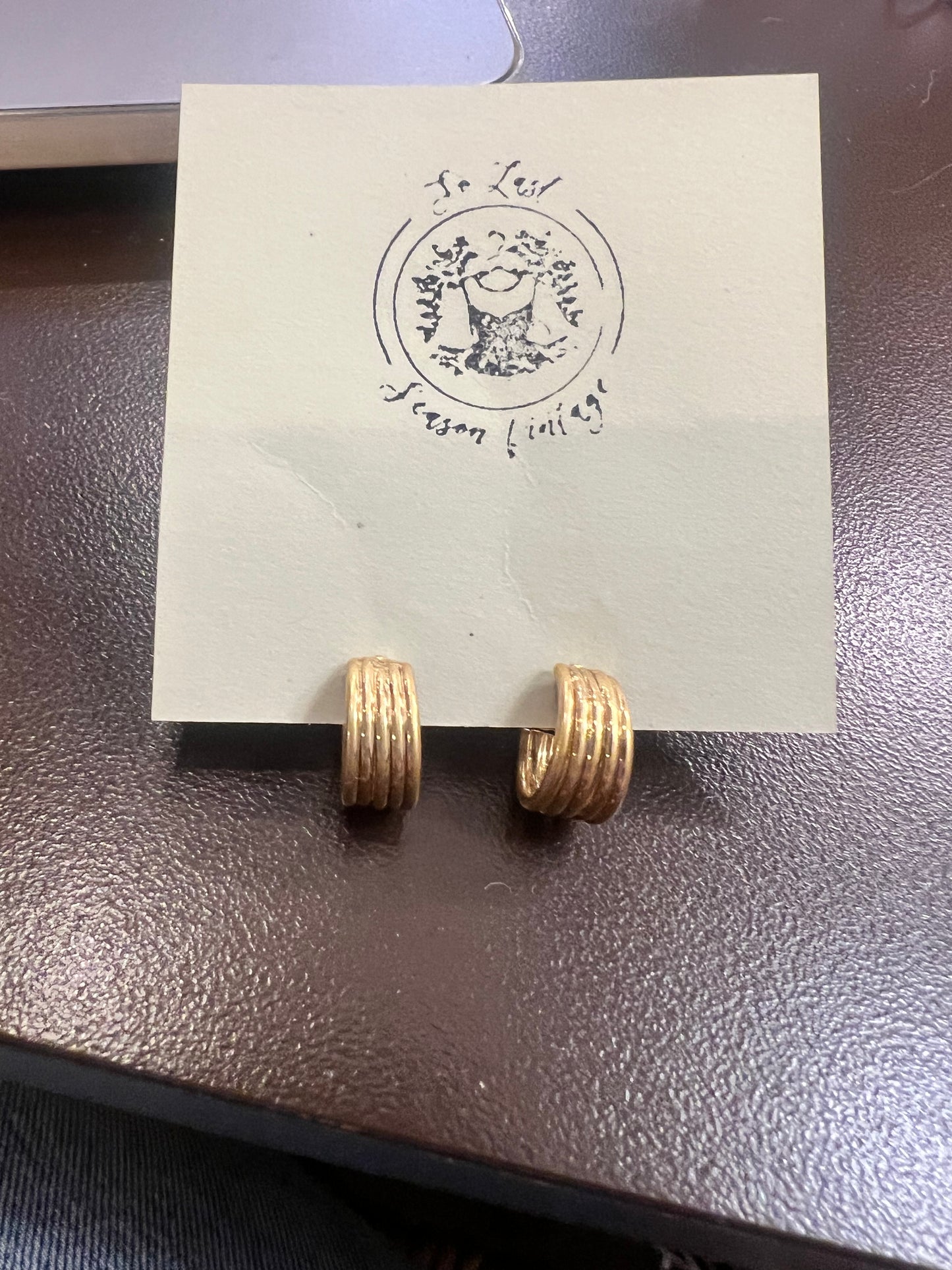 Vintage Hoop Huggie Earrings