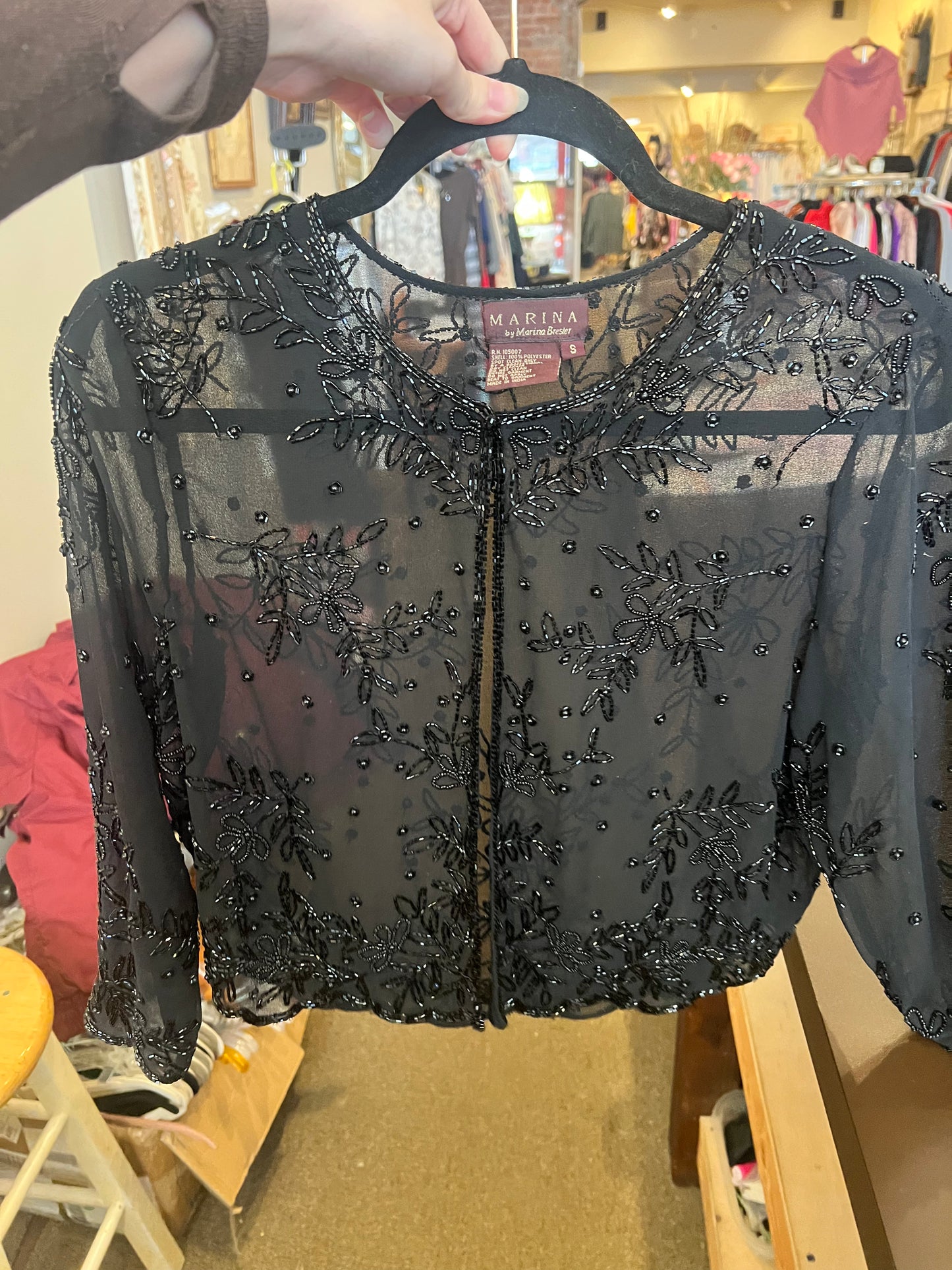 80s/90s Marina Beaded Bolero Jacket