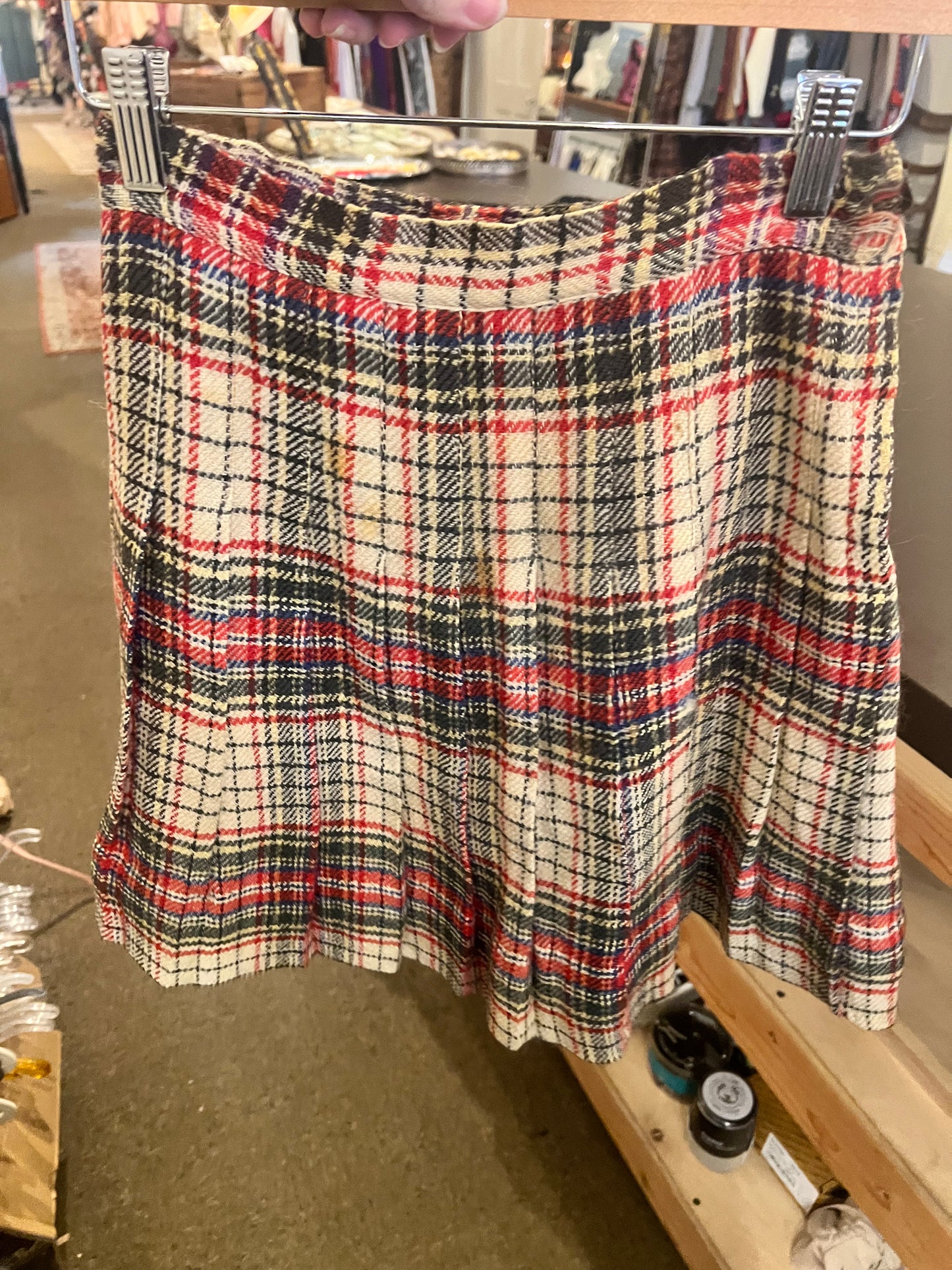 50s/60s Joan Lord Fashions Wool Plaid Skirt