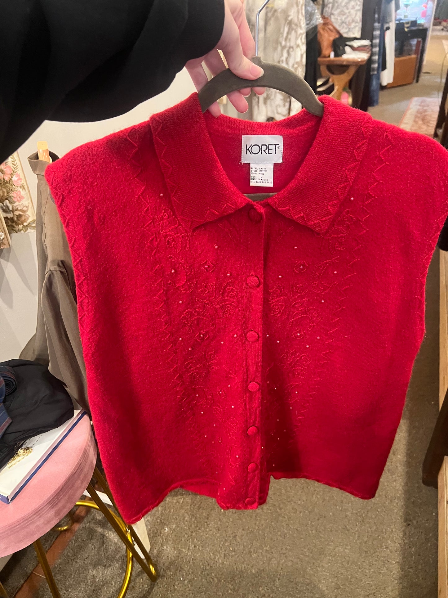 90s Koret Embroidered Vest