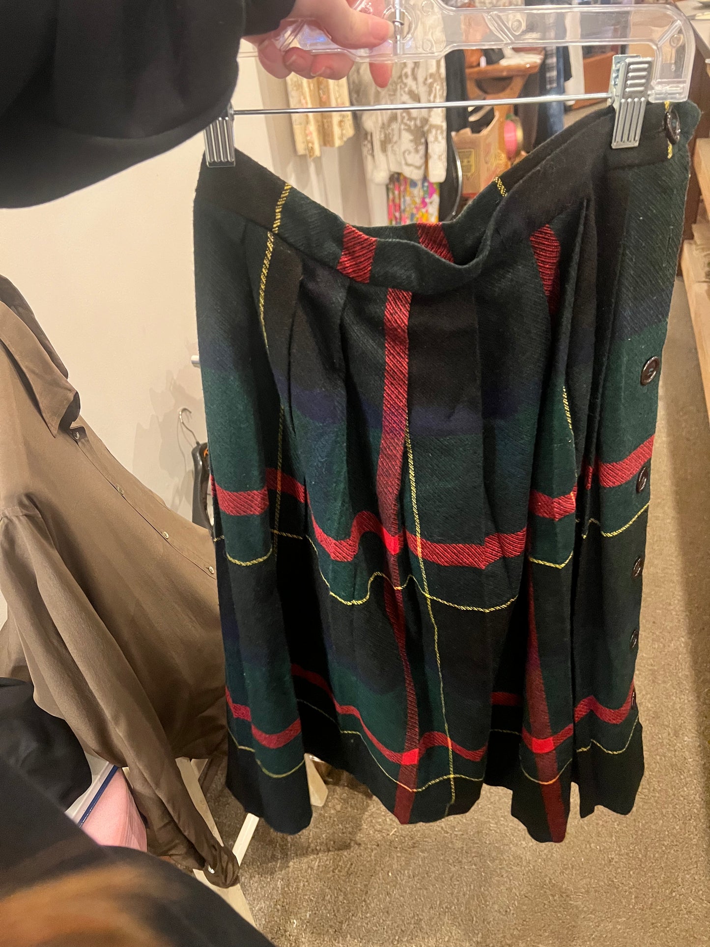 80s Hunter Sportswear Plaid Skirt